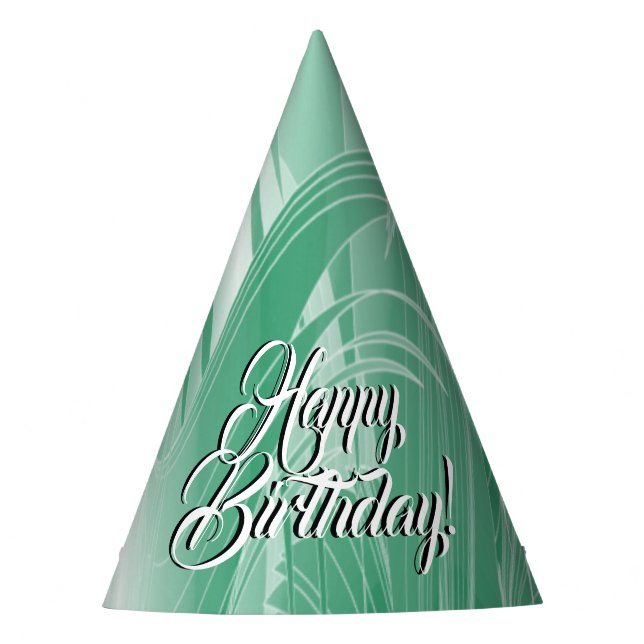 Mint Green Foliage Partyhütchen (Vorderseite)