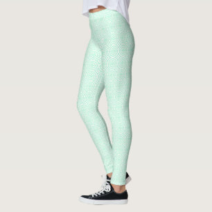 Mint Green Funky GeoMetric Leggings