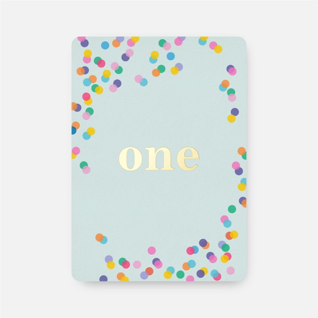 Mint Green Girl First Birthday Confetti Gold Folieneinladung (Von Creator hochgeladen)