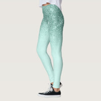 Mint Green Glam Glitzer Sparkle Ombre Trendy