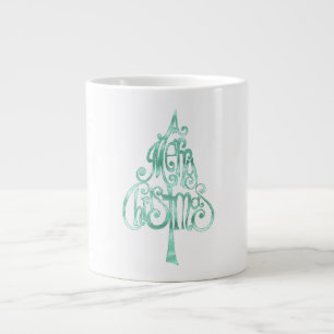Mint Green Glam Weihnachten Jumbo-Tasse