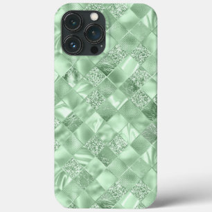 Mint Green Glitzer Metallic Chic Elegant Case-Mate iPhone Hülle
