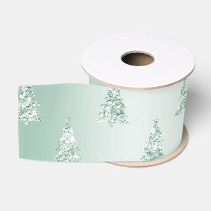 Mint Green Glitzer Weihnachtsbaumen Ripsband
