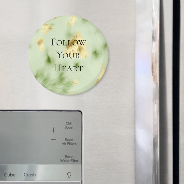 Mint Green Gold Cowhide Magnet (In Situ (Kühlschrank))