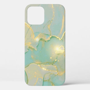 Mint Green Gold Marmor: Texturiert Case-Mate iPhone Hülle
