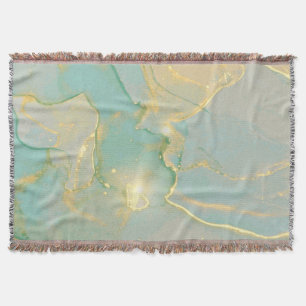 Mint Green Gold Marmor: Texturiert Decke