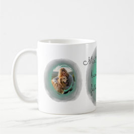Mint Green Golden Retriever Personalized Photos Kaffeetasse