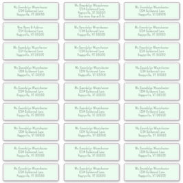 Mint Green Individual Mailing Address Labels