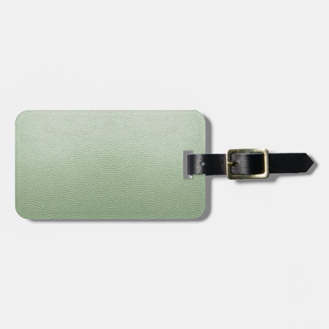 Mint Green Leather Gepäckanhänger (Vorderseite horizontal)