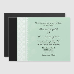 Mint Green Moderne Faire-part de mariage magnétiqu