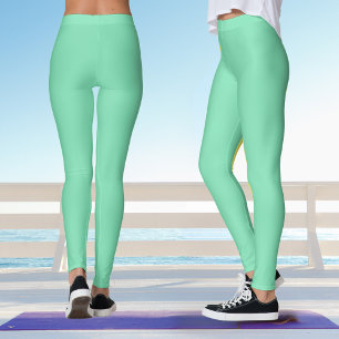 Mint Green Pastel Yoga Leggings