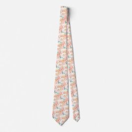Mint Green Peony Floral Muster Wedding Neck Tie Krawatte