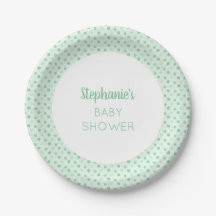 Mint Green Polka Dot Baby Dusche