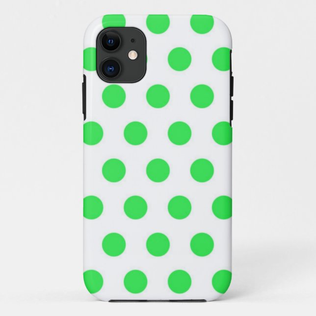 Mint Green Polka Dots Case-Mate iPhone Hülle (Rückseite)