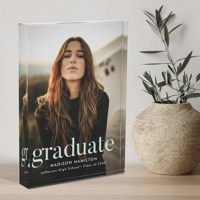 Mint Green Refined Graduation Fotoblock (Von Creator hochgeladen)