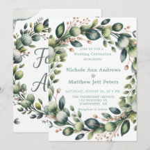 Mint Green & Sage Green Eucalyptus Wedding