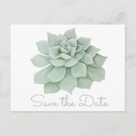 Mint Green Save the Date Sukkulent Cactus Wedding Ankündigungspostkarte