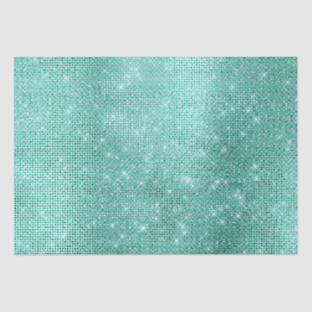 Mint Green Sparkle Seidenpapier (Vorderseite)