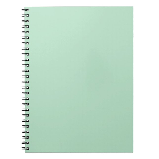 Mint Green Spiral Notebook - elegant und Minimalis Notizblock (Vorderseite)