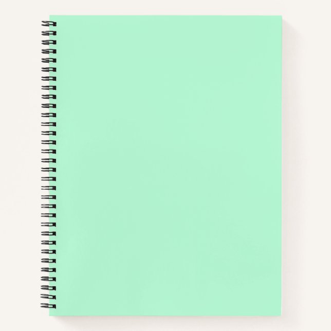 Mint Green Spiral Notebook Notizbuch (Vorderseite)