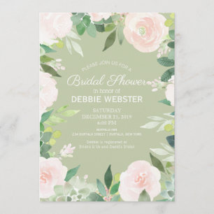 Mint Green sukkulente Blume Hochzeit Brautparty Einladung