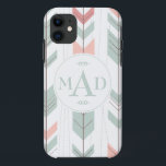 Mint Green Tribal Muster Monogram iPhone 5 Fall Case-Mate iPhone Hülle<br><div class="desc">Mint Green Tribal Muster Monogram iPhone 5 Fall</div>