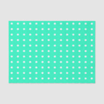 Mint Green und White Polka Dots