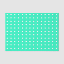 Mint Green und White Polka Dots Seidenpapier