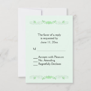Mint Green Vine UAWG RSVP Karte