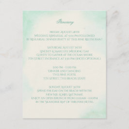 Mint Green Watercolor Hochzeitstag Begleitkarte