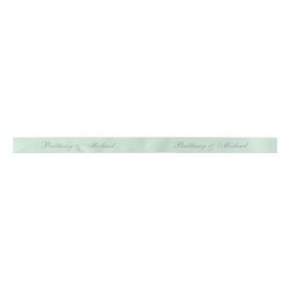 Mint Green Wedding Elegante Kalligrafie-Skript Satinband