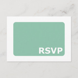 Mint Green Wedding RSVP Karte