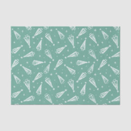 Mint Green Weihnachtsbaum Muster Seidenpapier
