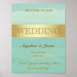 Mint Green Welcome Wedding Poster