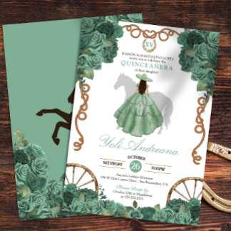 Mint Green Western Charra Quinceañera Einladung