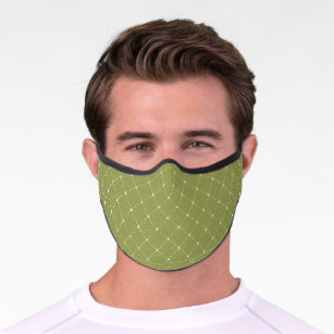 Mint Green White Form Geometry Office Business. Premium Mund-Nasen-Maske