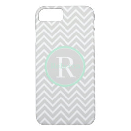 Mint Green Zickzack Monogram Karel da Case-Mate iPhone Hülle