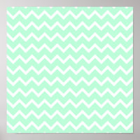 Mint Green Zigzag Zickzack Streifen.