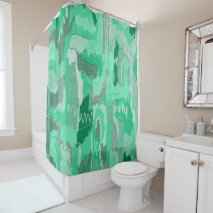 Mint Greenery Abstrakt Duschvorhang