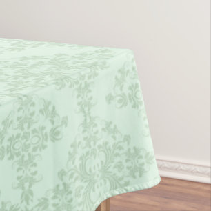 Mint-grüne Blumendörfchen Tischdecke
