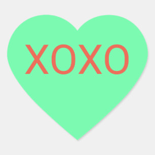 Mint Heart Candy Herz-Aufkleber