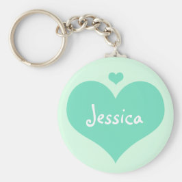 Mint Hearts Personalisiert Girly Name Schlüsselanh Schlüsselanhänger