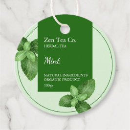 Mint Herbal Tea Business Tag Geschenkanhänger