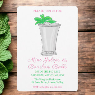 Mint Julep Bourbon Balls Pferderennen Derby Day Einladung