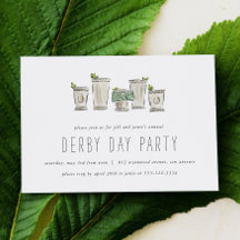 Mint Julep Pferderennen Derby Day Party Horizontal
