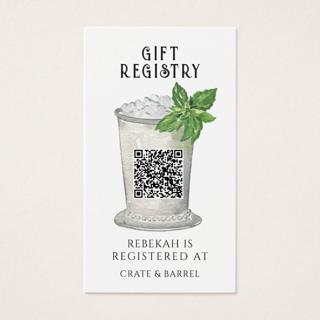 Mint Julep | QR Code Geschenkkarte (Vorderseite)