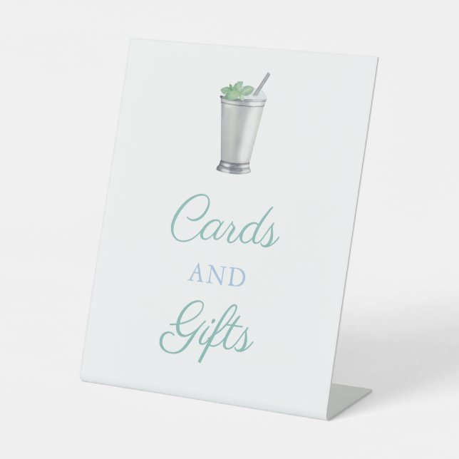 Mint Julep Race Karten und Geschenke Sockelschild (Vorderseite)