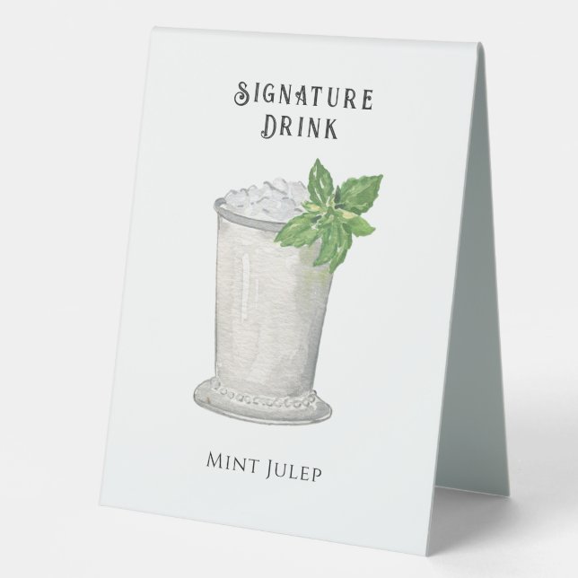 Mint Julep | Signaturentrink Tischaufsteller (Vorderseite)