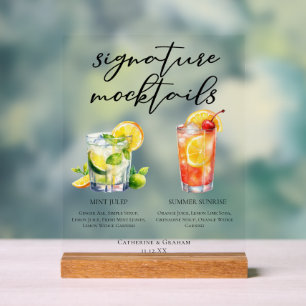 Mint Julep Summer Sunrise Signature Mocktails Acrylschild