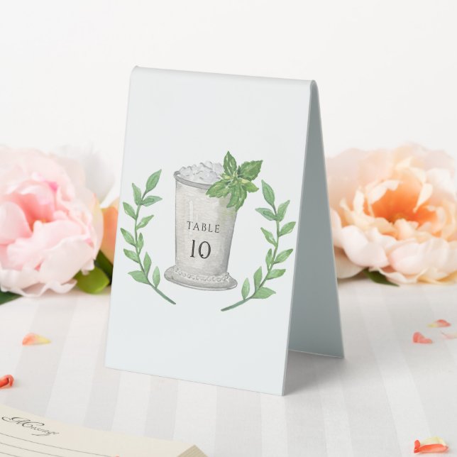 Mint Julep | Tischnummern Tischaufsteller (In Situ (Hochzeit))